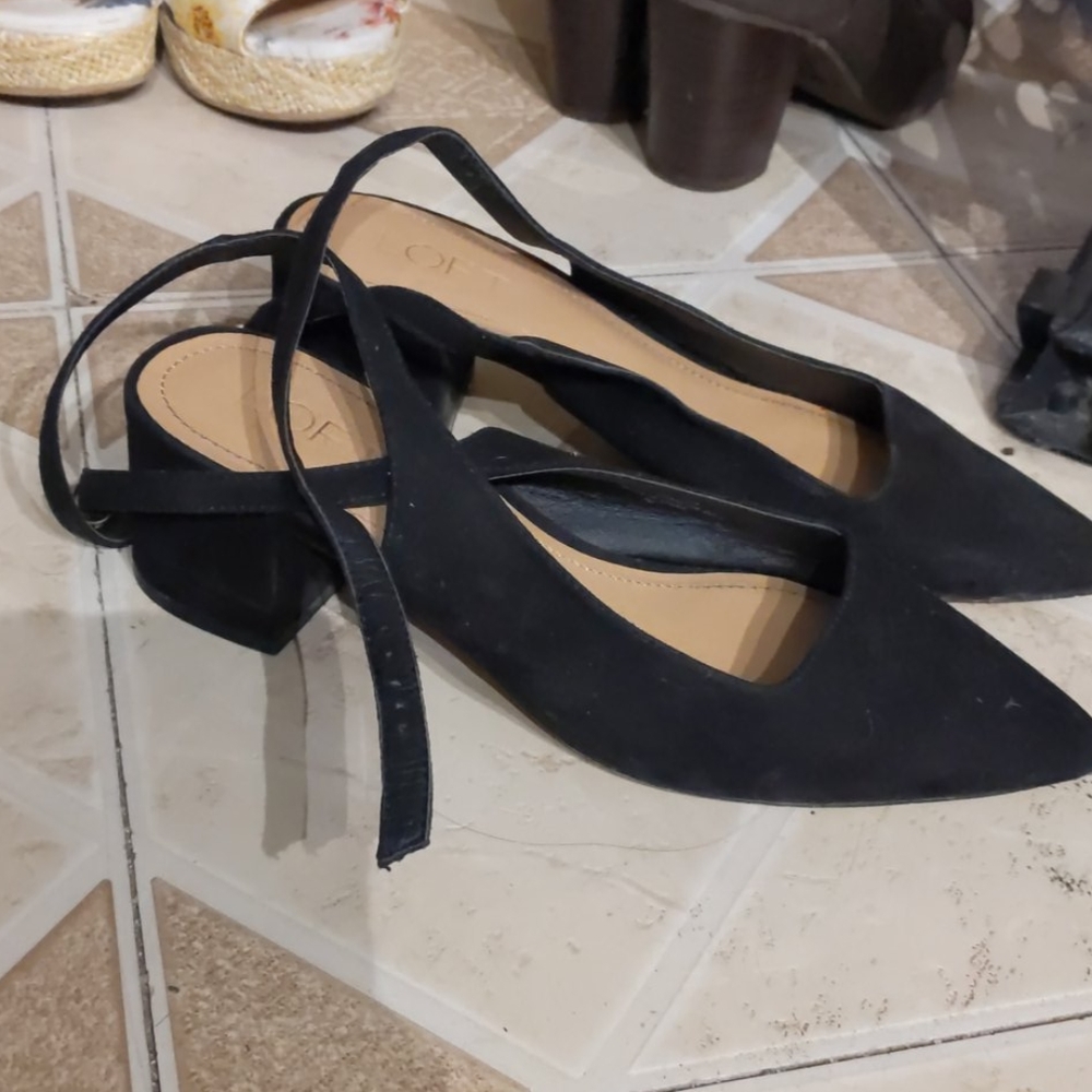 Black block heels